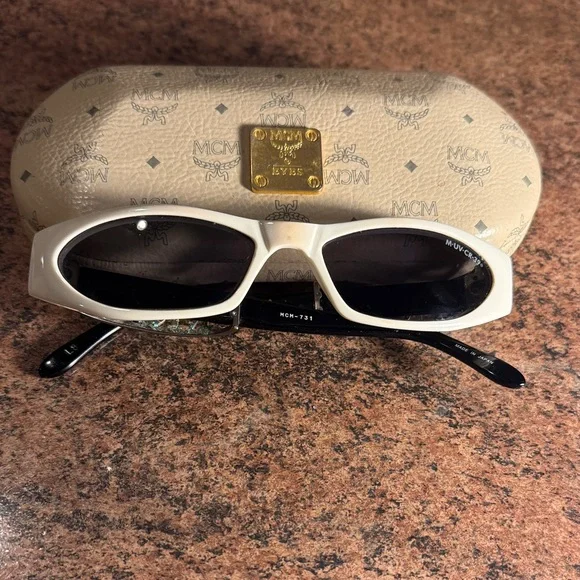 MCM Ivory Sunglasses with Black Accents - Picture 2 of 14